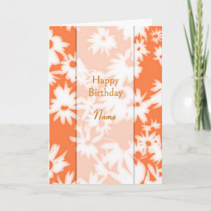 Color Me Daisies Mandarin Orange Carte Anniversair