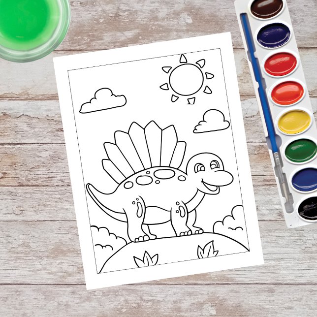 Color Me Dimetrodonte Dinosaur | Cartes d'activité (Créateur téléchargé)