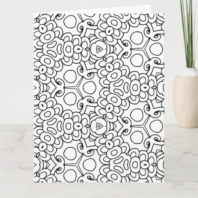 color me mod flowers greeting card (Front)