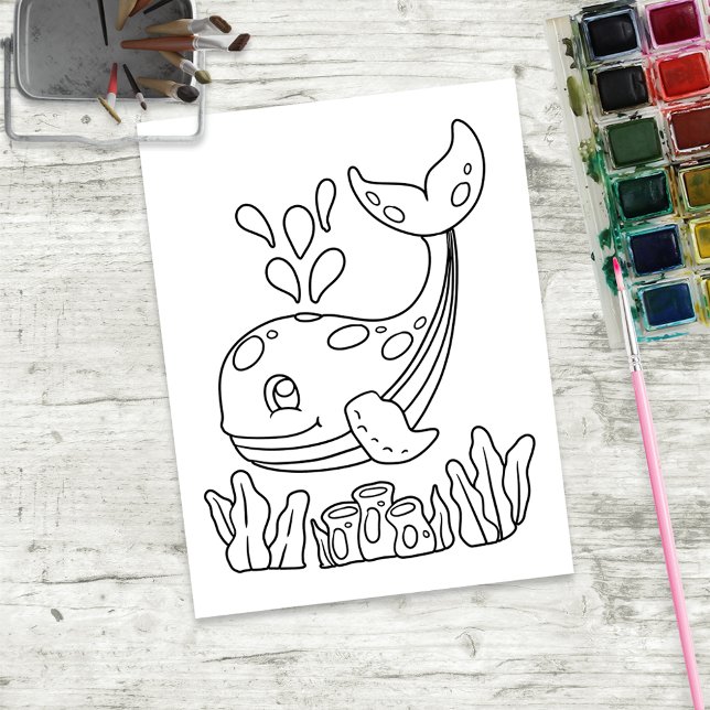 Color Me Whale | Cartes d'activités pour enfants (Créateur téléchargé)