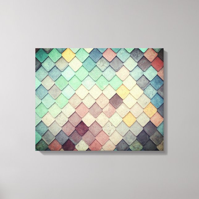 Color Mosaic Tiles Canvas Print (Front)