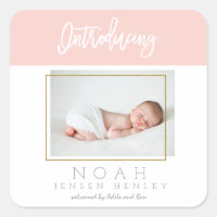 COLOR PANELS BIRTH ANNOUNCEMENT