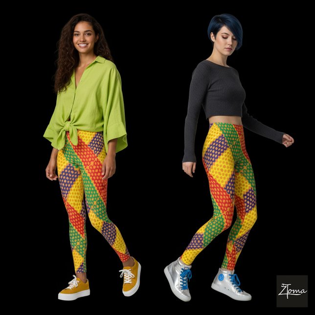 COLOR PATTERN  LEGGINGS (Creator Uploaded)