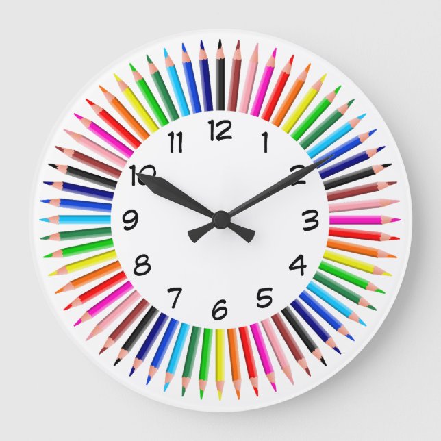 Color pencil clock (Front)