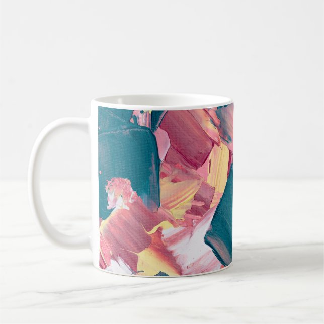 Color Rush Abstract Oil Paint IV Mug (Left)