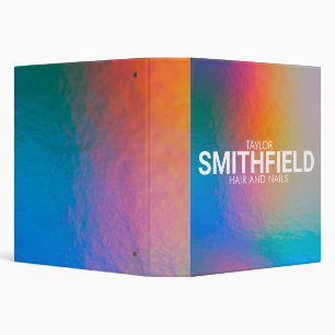 Color Shift Neon Light Holographic Trendy Binder