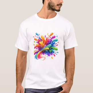 Color Splash Abstract Art Gift T-Shirt | Colorful