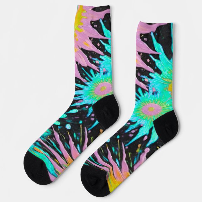 Color Splash Abstract Art Socks (Left)
