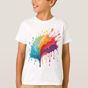 Color Splash Abstract Art T-Shirt Design