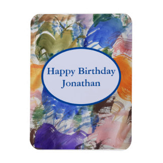 Color Splash Abstract Flexible Magnet