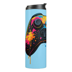 Color Splash Game Controller Sticker  Thermal Tumbler