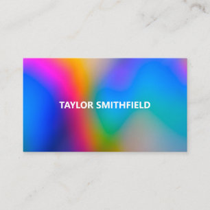 Color Splash Modern Swirl Business Card