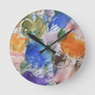 Color Splash Round Clock