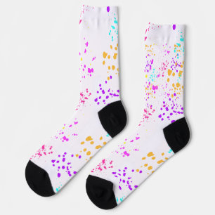 Color Splashes Pattern Socks
