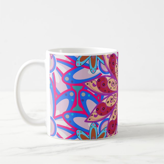 Color Spring Theme seamless pattern Background. C Coffee Mug (Left)
