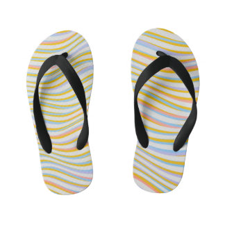 Color Stripped Design Kid's Flip Flops