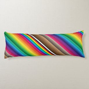 color swatch rainbow body pillow