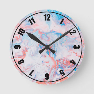 Color Swirl Round Clock