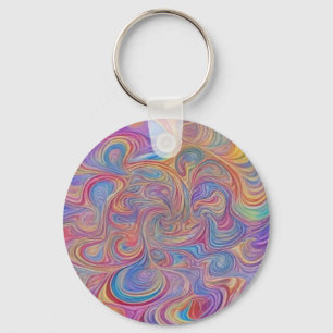 Color Swirls  Keychain