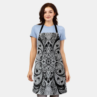 Color Symphony Mandala – Bold Psychedelic Floral Apron