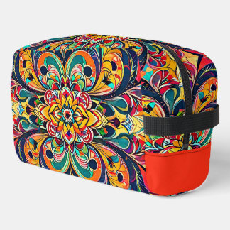 Color Symphony Mandala – Bold Psychedelic Floral Dopp Kit