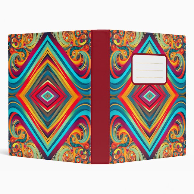 Color Wave Fusion – Modern Abstract Swirl Art Binder (Background)