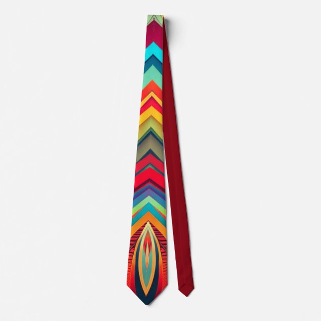 Color Wave Fusion – Modern Abstract Swirl Art Tie (Front)