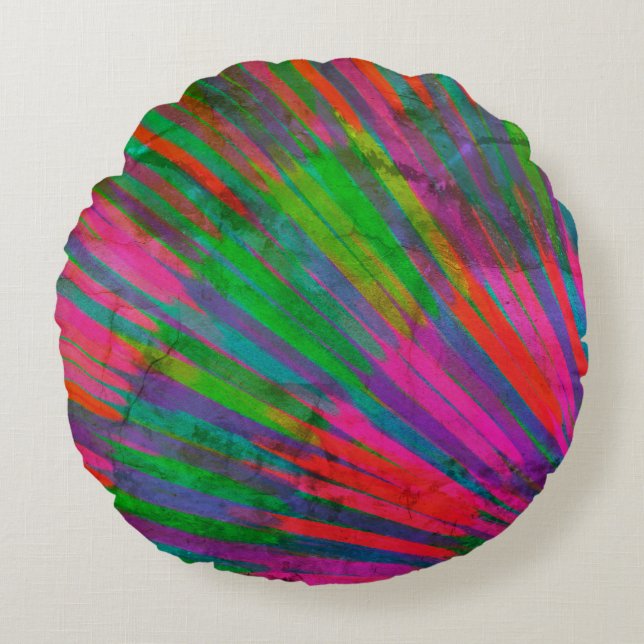 Color wheel  round pillow (Front)