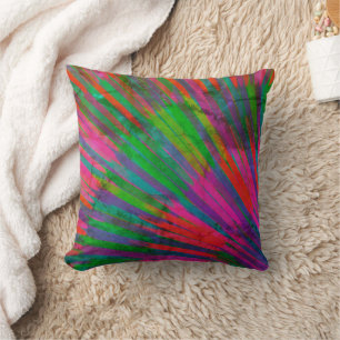 Color wheel throw pillow