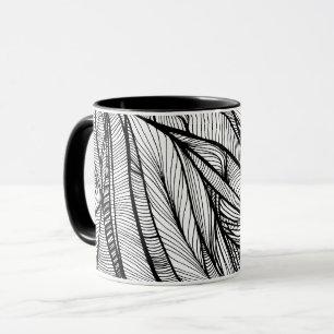 Color Your Own 11 oz: coloring, diy, gift, B+W Mug