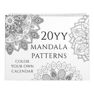 Color Your Own Calendar Mandala Patterns