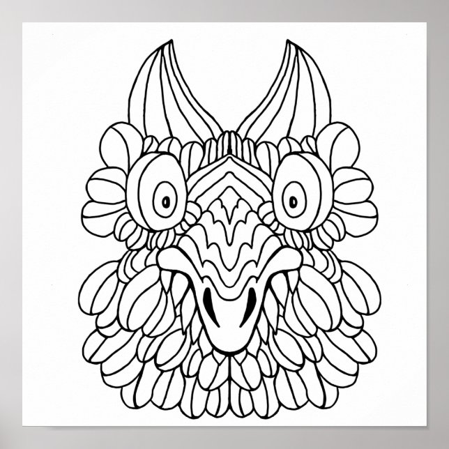 Color Your Own Dragon Poster (Front)