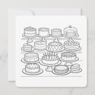 Color Your Own Happy Birthday Card