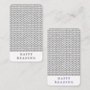 COLOR YOUR OWN Knitting Bookmark Card + Text