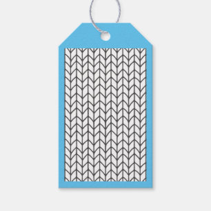 COLOR YOUR OWN Knitting Gift Tags / Blue