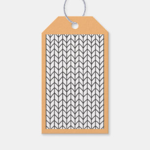 COLOR YOUR OWN Knitting Gift Tags / Orange