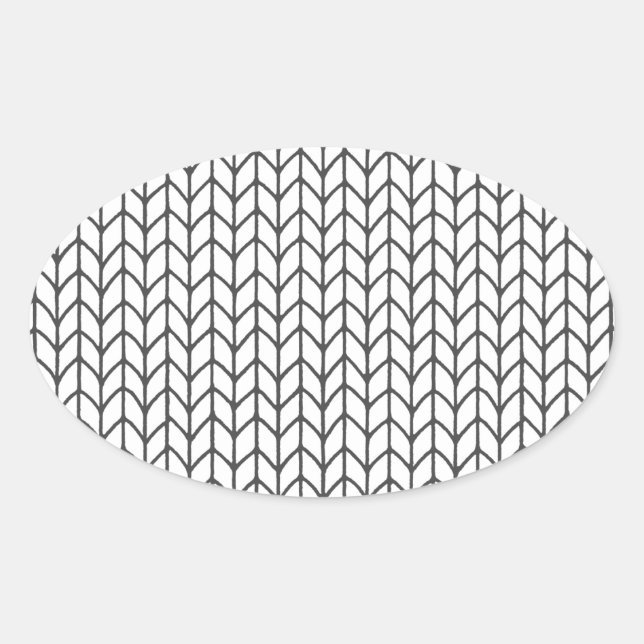 COLOR YOUR OWN Knitting Oval Stickers (Front)