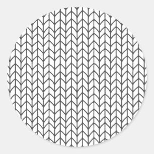 COLOR YOUR OWN Knitting Small Round Stickers