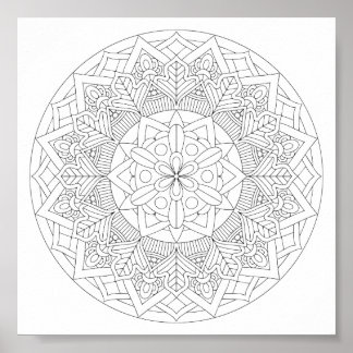 Color-Your-Own Mandala 060517_3 Poster