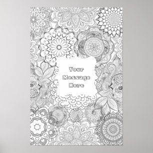 Color Your Own Mandala Poster