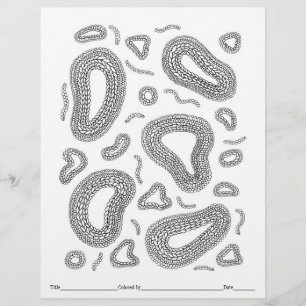 COLOR YOUR OWN Microscope Knitting Colouring Page