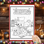 Color Your Own Personalized Christmas Snowman Holiday Card<br><div class="desc">This Color-Your-Own Personalized Christmas Snowman Holiday Card is the perfect way to celebrate the most wonderful time of the year and explore your creative side as you color in this festive, DIY Christmas Card design! This hand-drawn Christmas Card, is ready to be colored in. This is a great, relaxing holiday...</div>