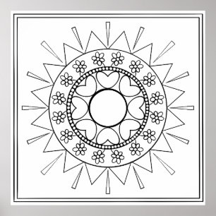 Color Yourself Mandala Poster