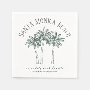 Colorable Palm Tree Bachelorette Party  Napkin