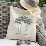 Colorable Palm Tree Destination Wedding Welcome Tote Bag<br><div class="desc">Click “Personalize this template” will allow you to customize further. You can change the palm tree's colour, font size, font colour and more! Be sure to check out 1000 matching items in our shop. welcome bag, wedding welcome bag, hotel guest bag, bride and groom, Destination Wedding, bride and groom, Wedding...</div>