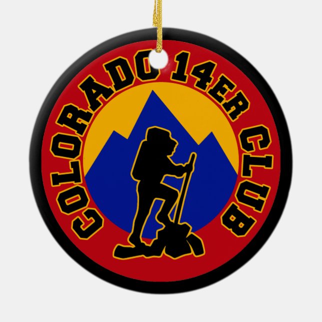 Colorado 14er Club Ceramic Ornament (Back)