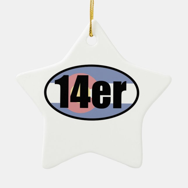 Colorado 14ers ceramic ornament (Front)