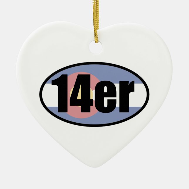Colorado 14ers ceramic ornament (Front)
