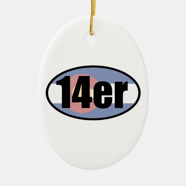 Colorado 14ers ceramic ornament (Front)