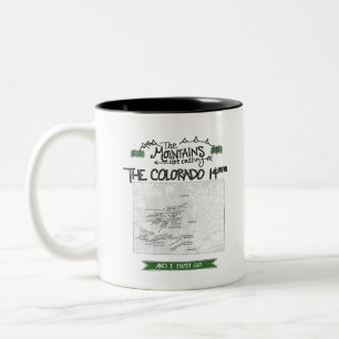 Colorado 14ers Fourteeners Design Two-Tone Coffee Mug